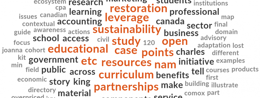 Educators highlighted the need for curriculum resources, especially through case studies with a sustainability focus.